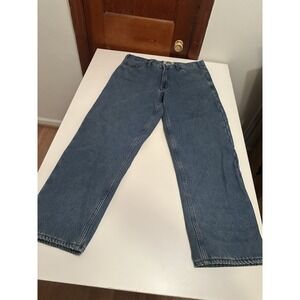 Mens Old Mill 36 X30 Fleece Lined Work Blue Jeans Winter Warm